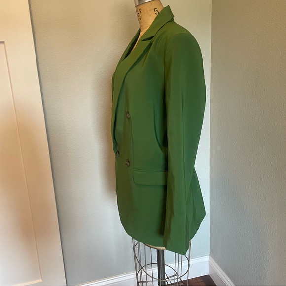 Gabrielle Union- SZ S Green Oversized Double Breasted Jacket Green Myste… - Picture 3 of 7